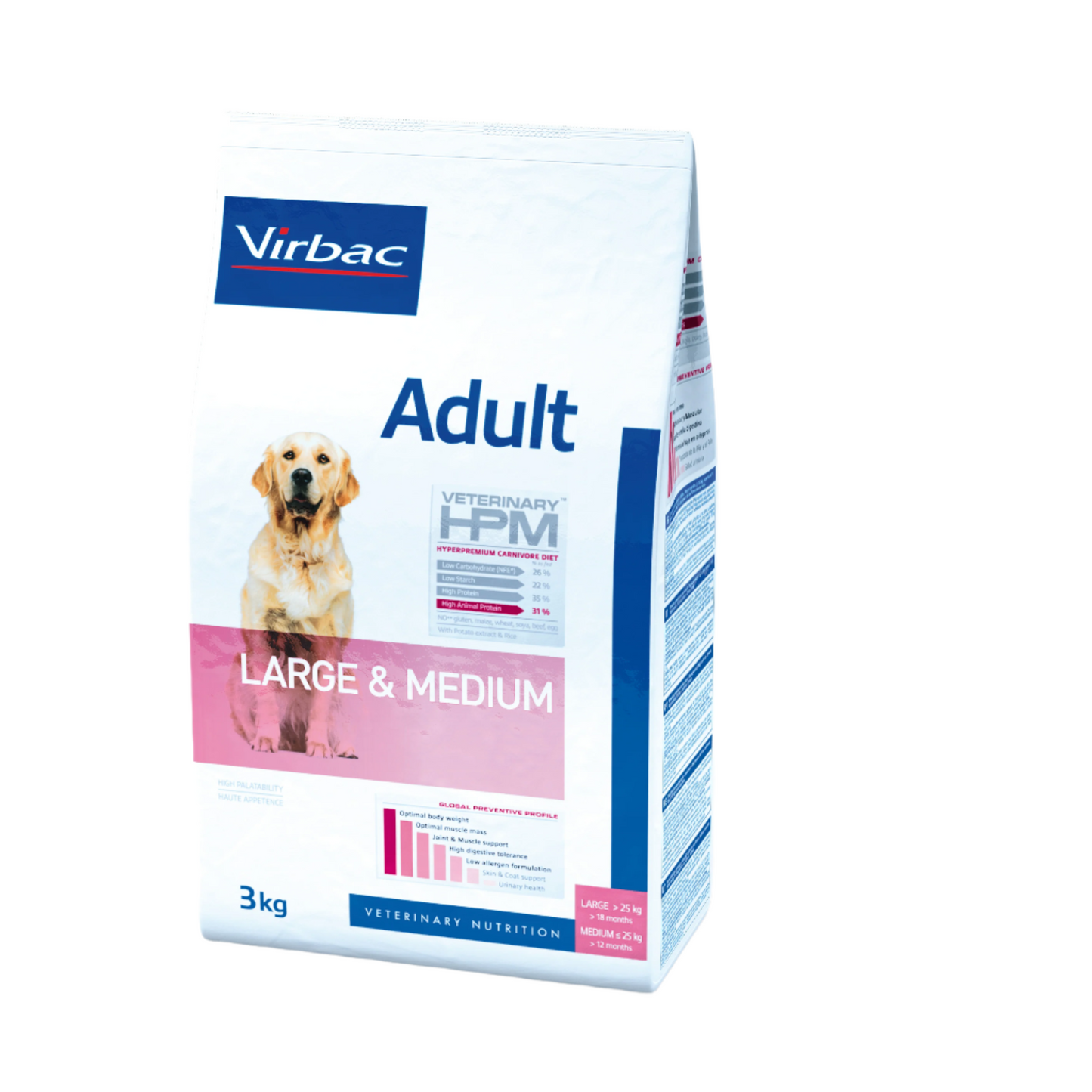 Virbac VETERINARY™ HPM Adult LARGE & MEDIUM - ėdalas suaugusiems šunims
