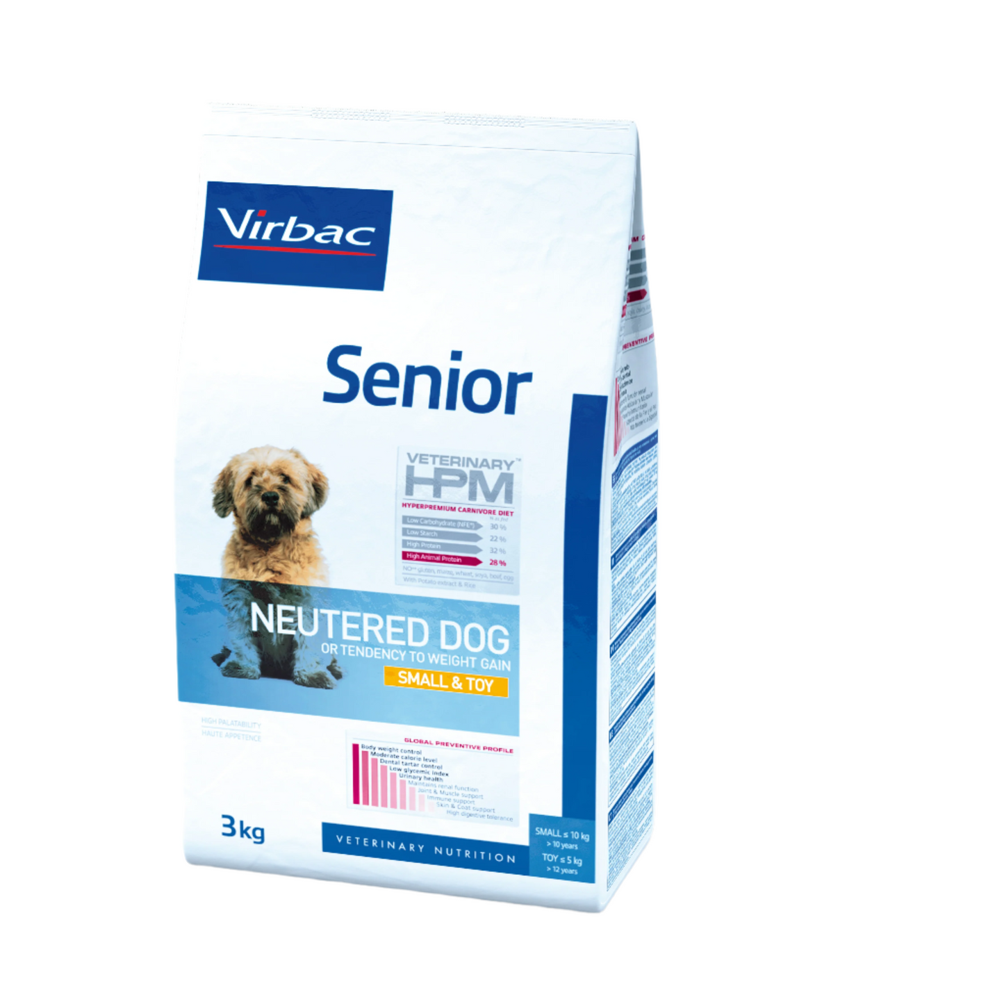 Virbac VETERINARY™ HPM Senior NEUTERED DOG SMALL & TOY - mažų veislių sterilizuotiems šunims