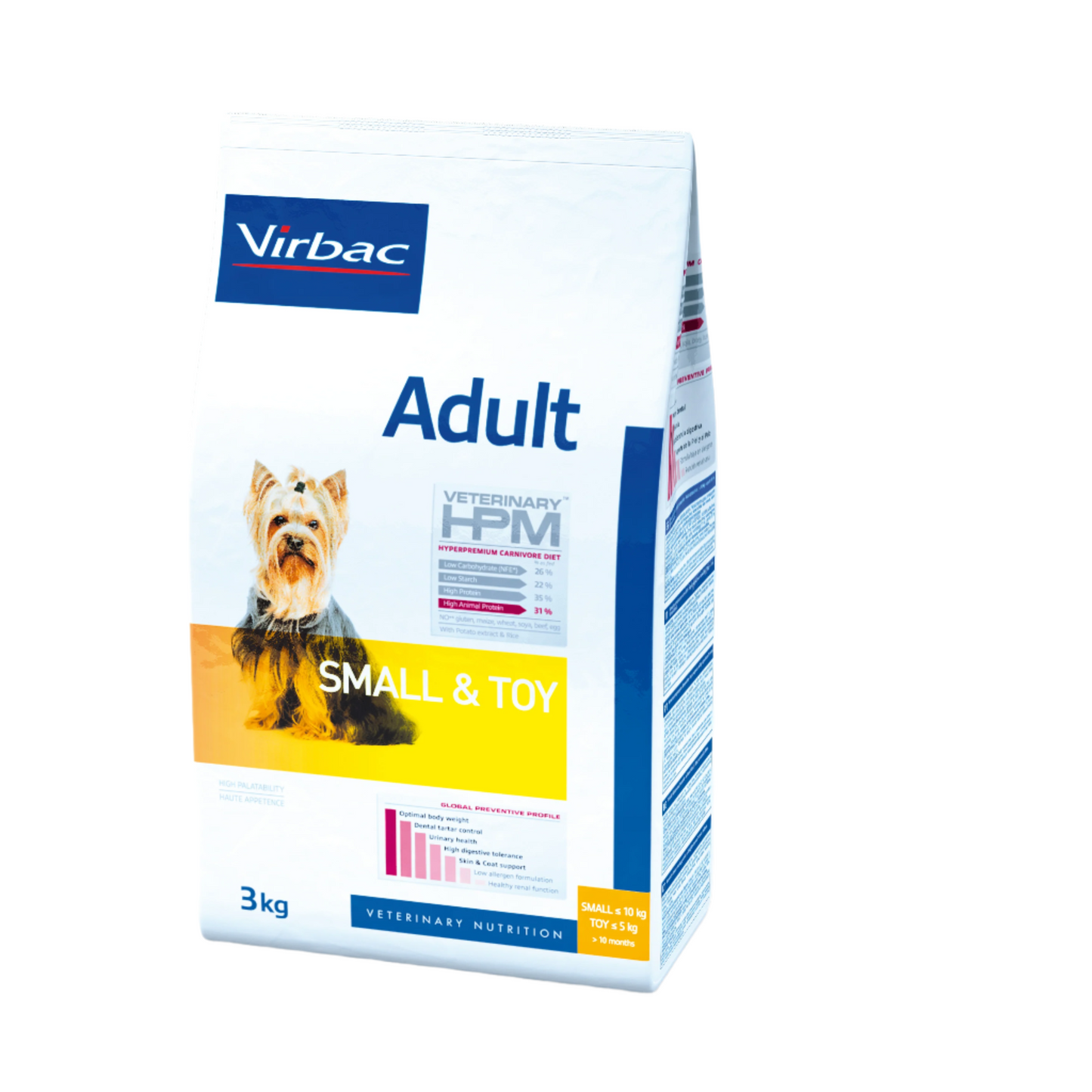Virbac VETERINARY™ HPM Adult SMALL & TOY - ėdalas suaugusiems šunims