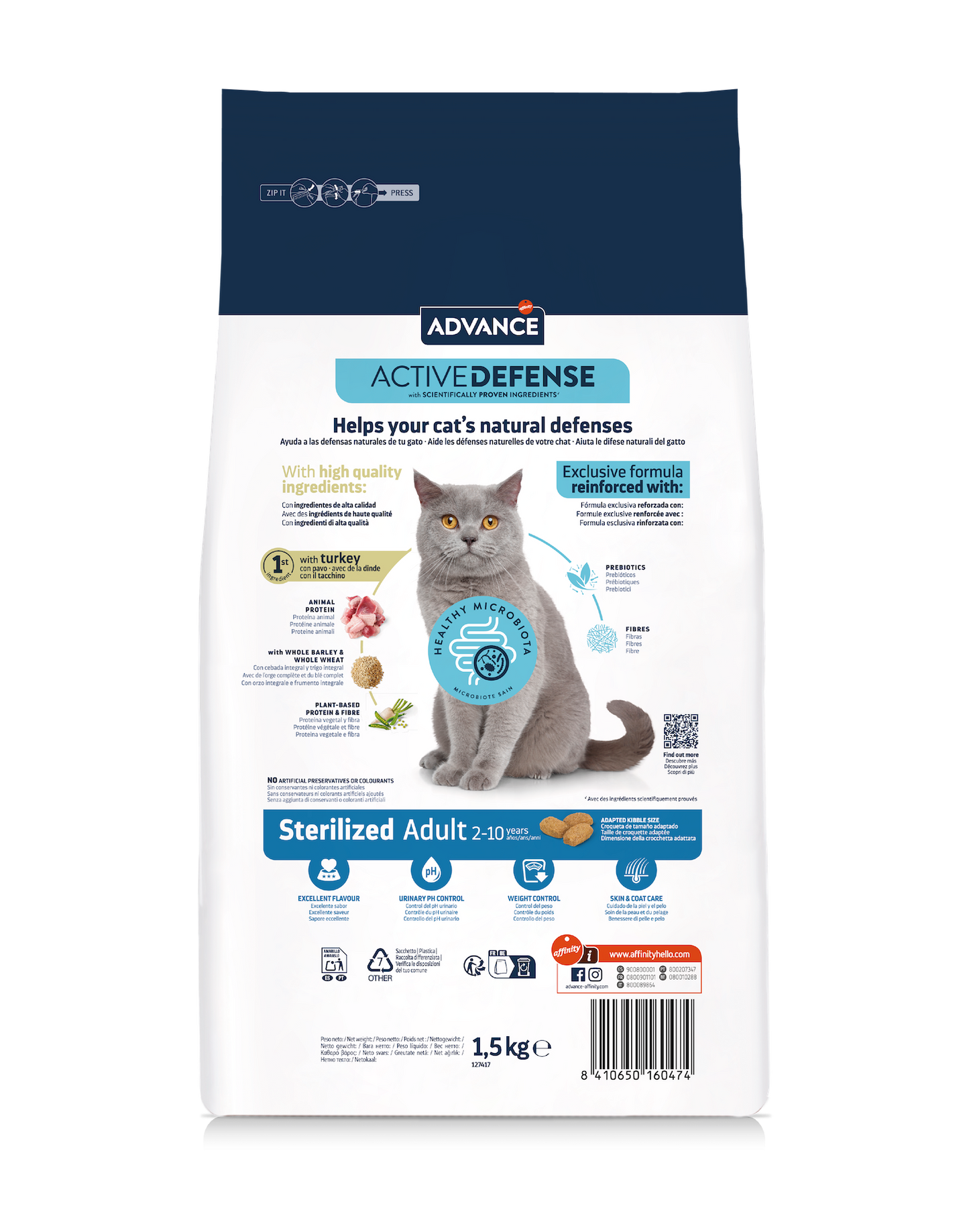Advance ADULT Sterilized Turkey and Barley - suaugusioms sterilizuotoms katėms