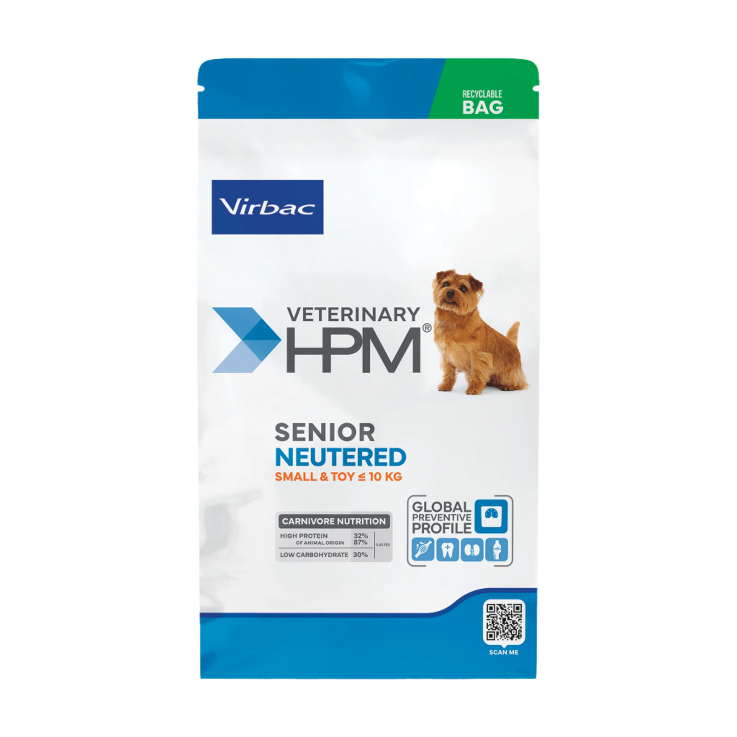 Virbac VETERINARY™ HPM Senior NEUTERED DOG SMALL & TOY - mažų veislių sterilizuotiems šunims