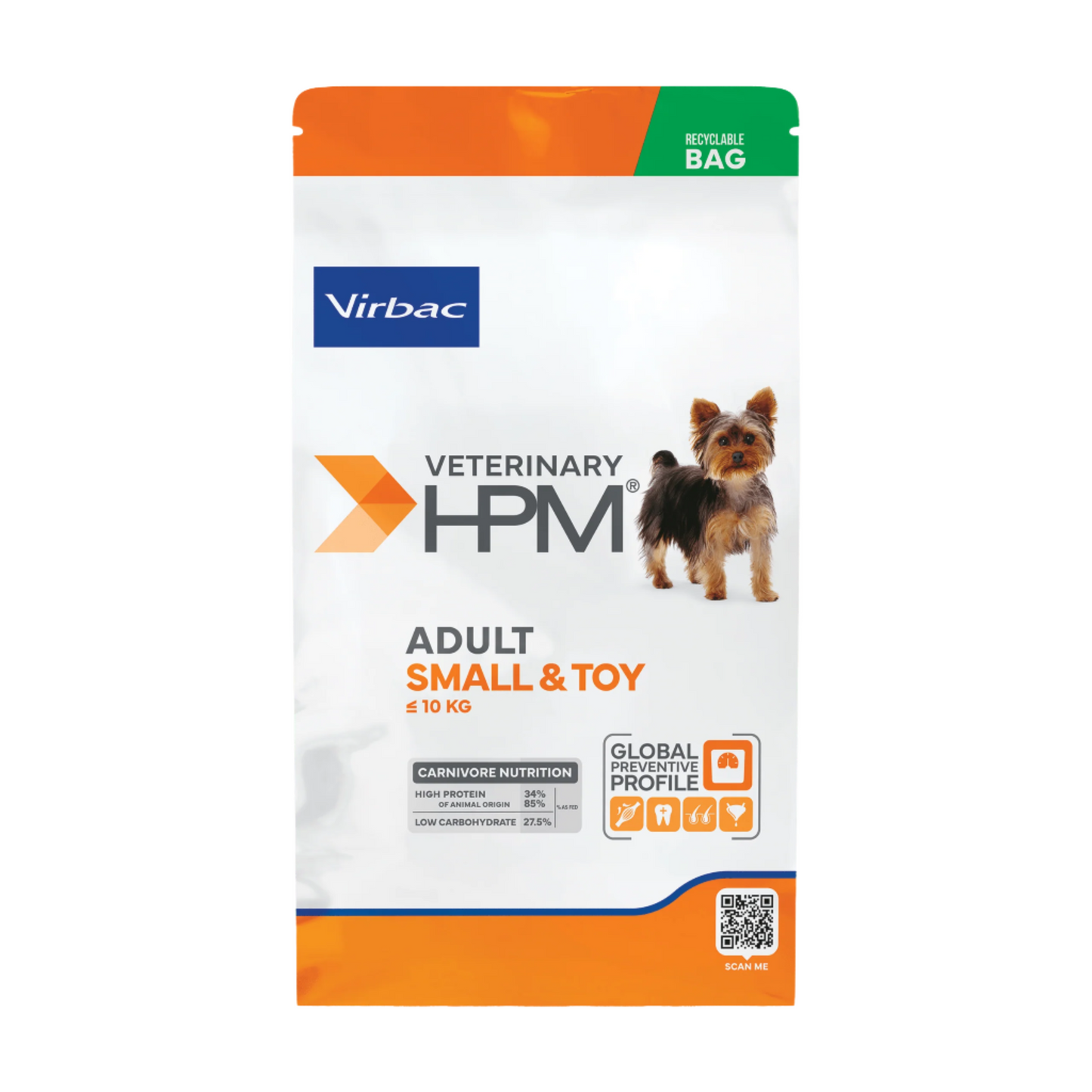 Virbac VETERINARY™ HPM Adult SMALL & TOY - ėdalas suaugusiems šunims