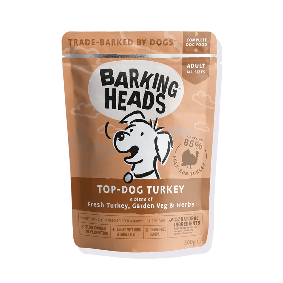 BARKING® HEADS TOP – DOG TURKEY konservuotas ėdalas su kalakutiena
