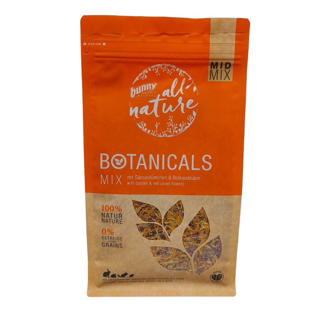 bunnyNature® BOTANICALS MID MIX žolelių mišinys su ramunėlėmis ir raudonaisiais dobilais