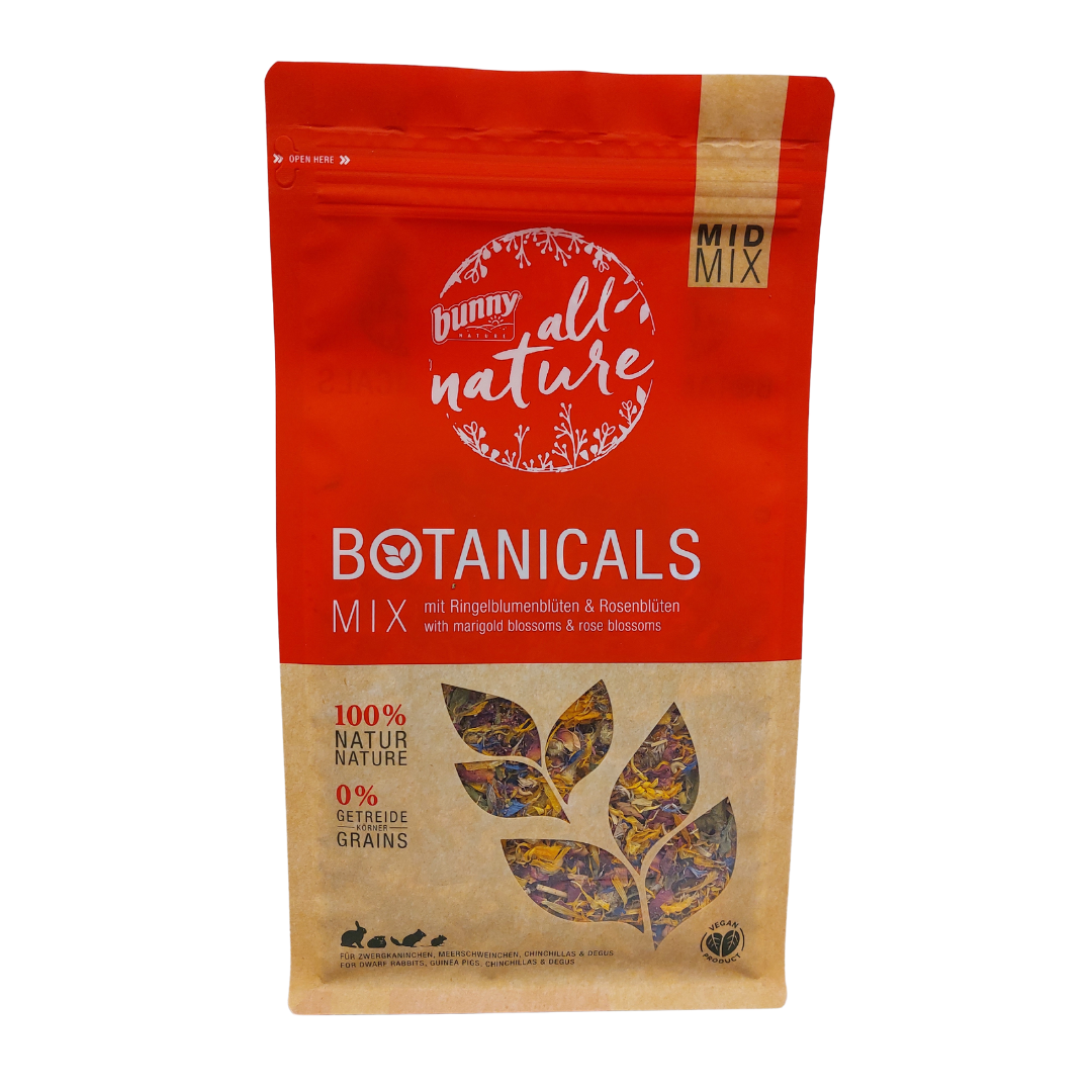bunnyNature® BOTANICALS MID MIX su medetkų ir rožių žiedais