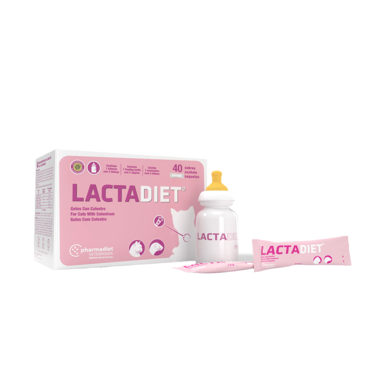 lactaDIET® Gatos - pieno pakaitalas kačiukas nuo gimimo iki nujunkymo