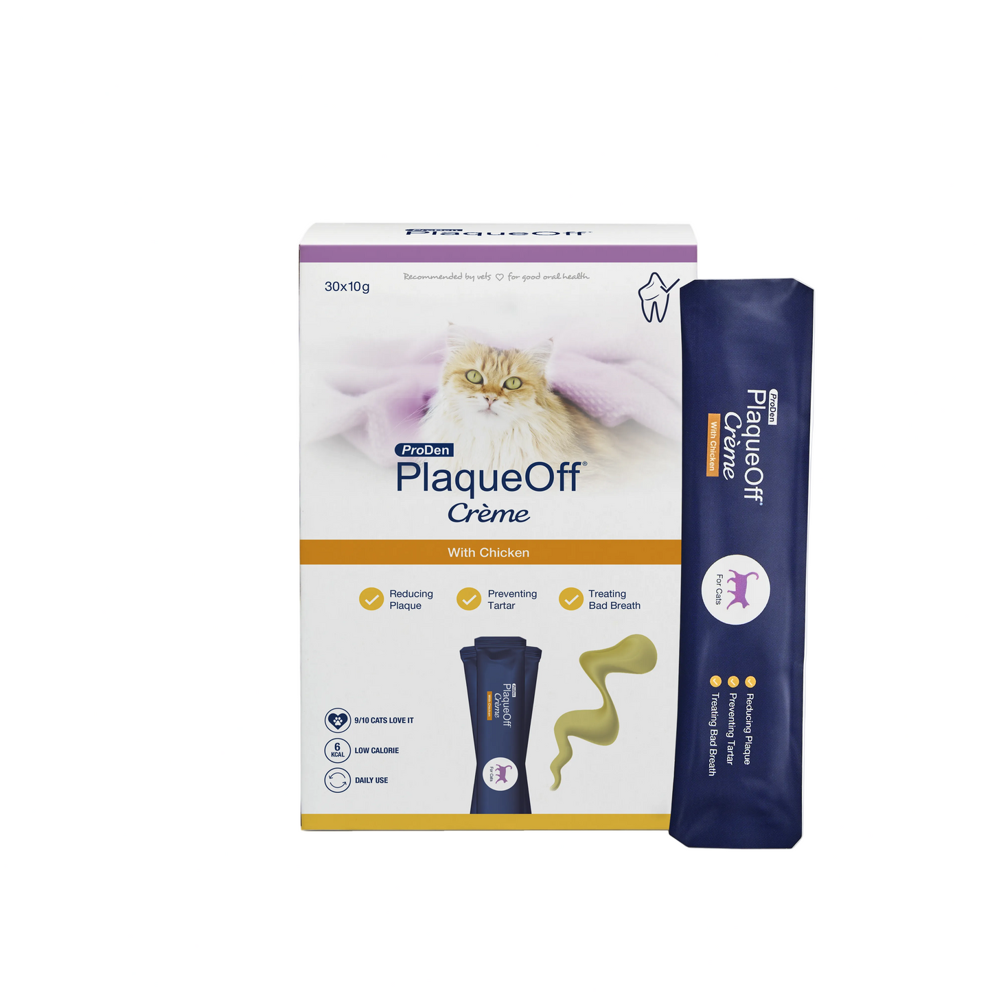 ProDen PlaqueOff™ Creme padeda mažinti apnašų ir dantų akmenų kaupimąsi