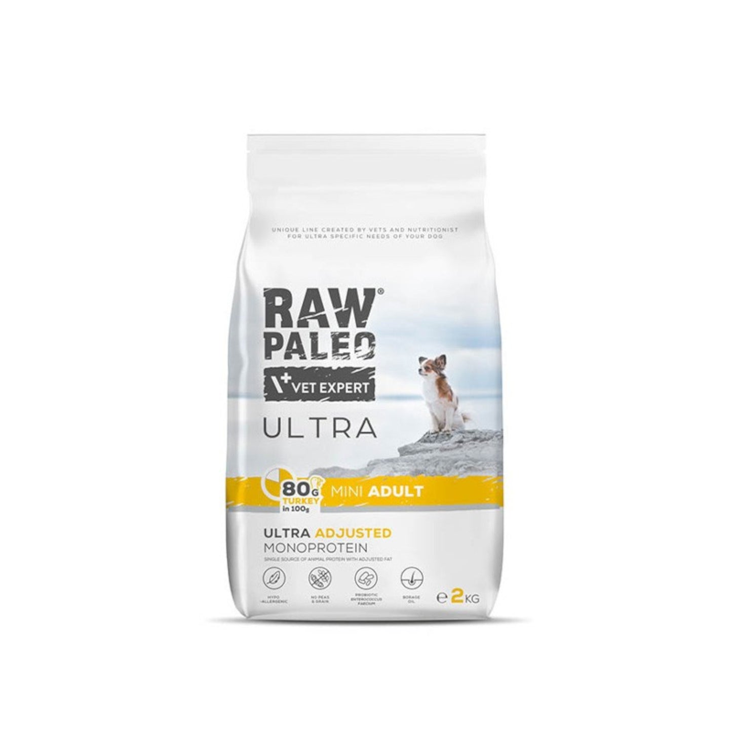 RAW PALEO® ULTRA MINI ADULT vieno baltymo ėdalas su kalakutiena