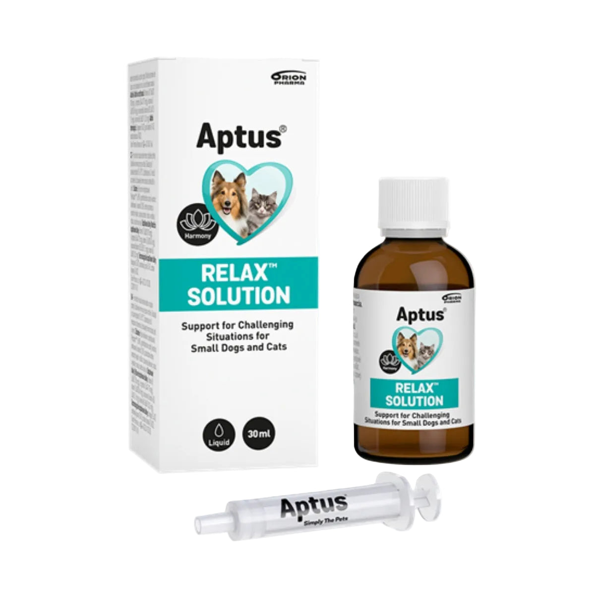 Aptus RELAX™ SOLUTION skystas papildas šunims ir katėms stresinėms situacijoms valdyti