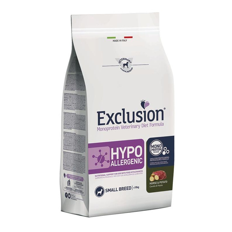 Exclusion® HYPOALLERGENIC small breed su arkliena ir bulvėmis