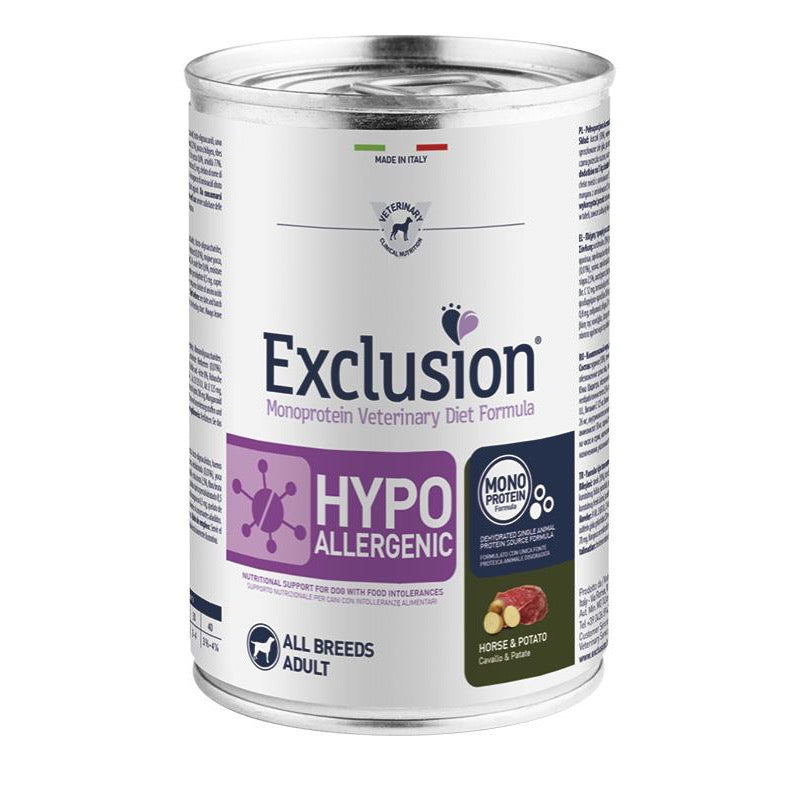 Exclusion® HYPOALLERGENIC su arkliena ir bulvėmis