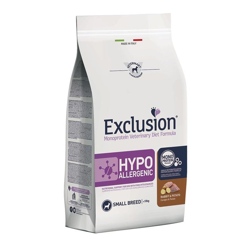 Exclusion® HYPOALLERGENIC small breed su triušiena ir bulvėmis