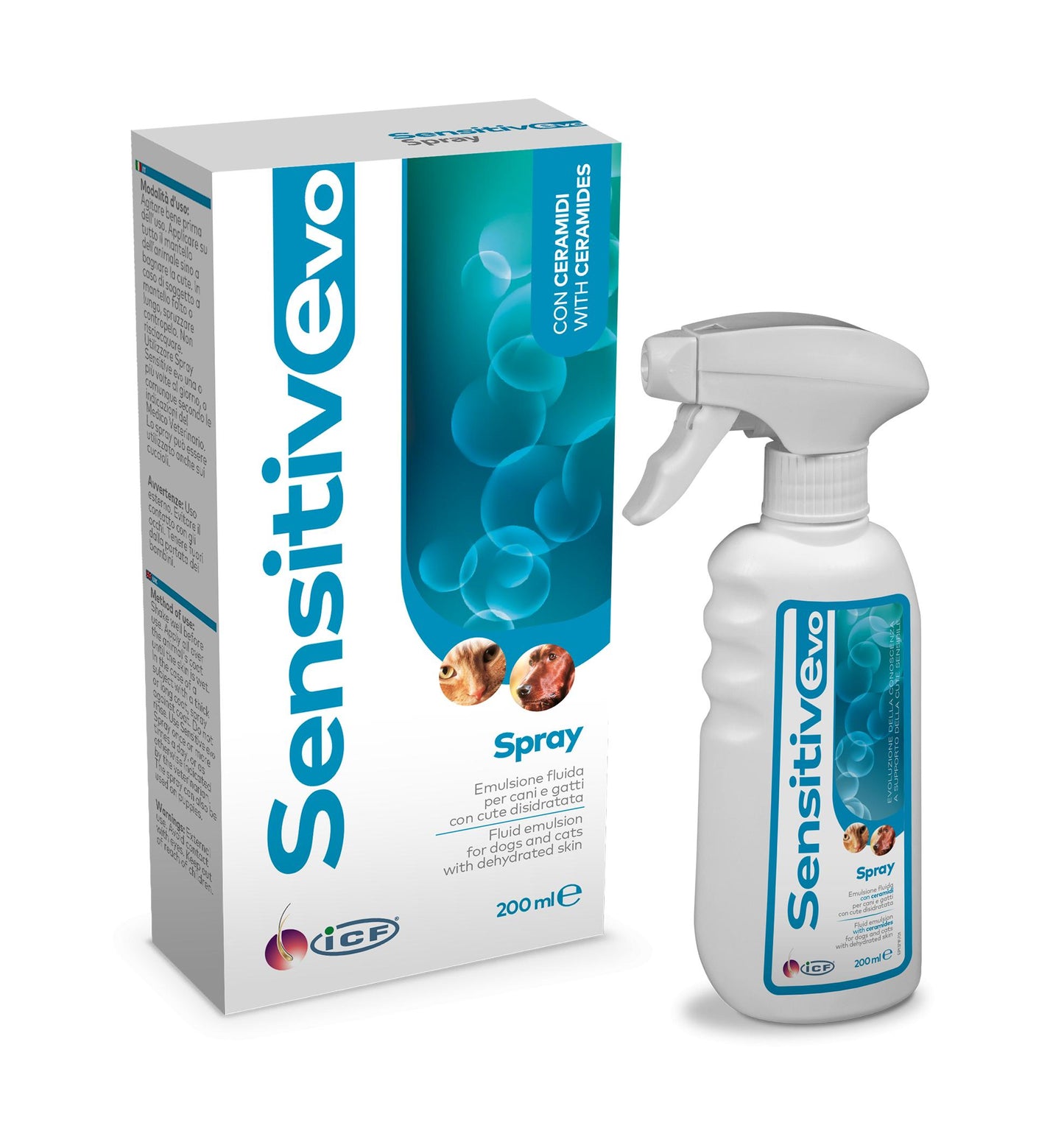 Sensitive evo purškalas išsausėjusiai odai