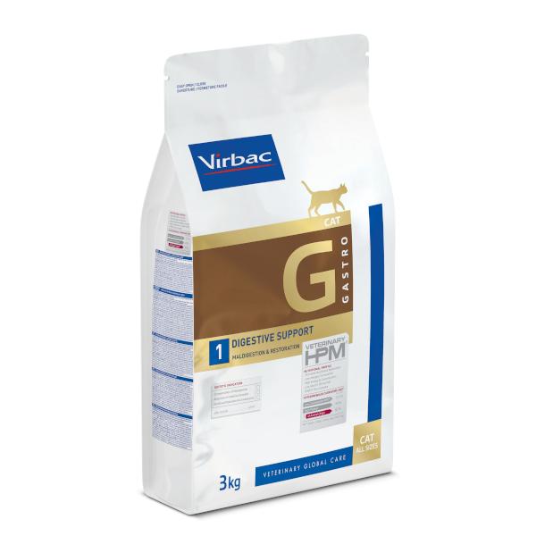 Virbac VETERINARY™ HPM G1 DIGESTIVE SUPPORT - ėdalas katėms virškinimo sutrikimams atstatyti