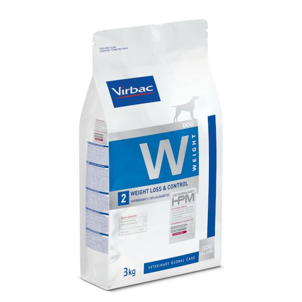 Virbac VETERINARY™ HPM W2 WEIGHT LOSS & CONTROL - ėdalas tinkamam svoriui palaikyti bei diabetu sergantiems šunims