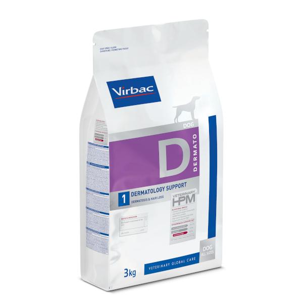 Virbac VETERINARY™ HPM D1 DERMATOLOGY SUPPORT - ėdalas šunims esant dermatozėms ir kailio slinkimui