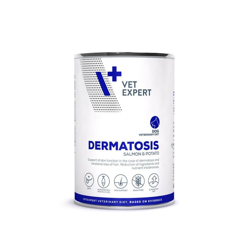 VET EXPERT DERMATOSIS konservuotas ėdalas šunims su lašiša