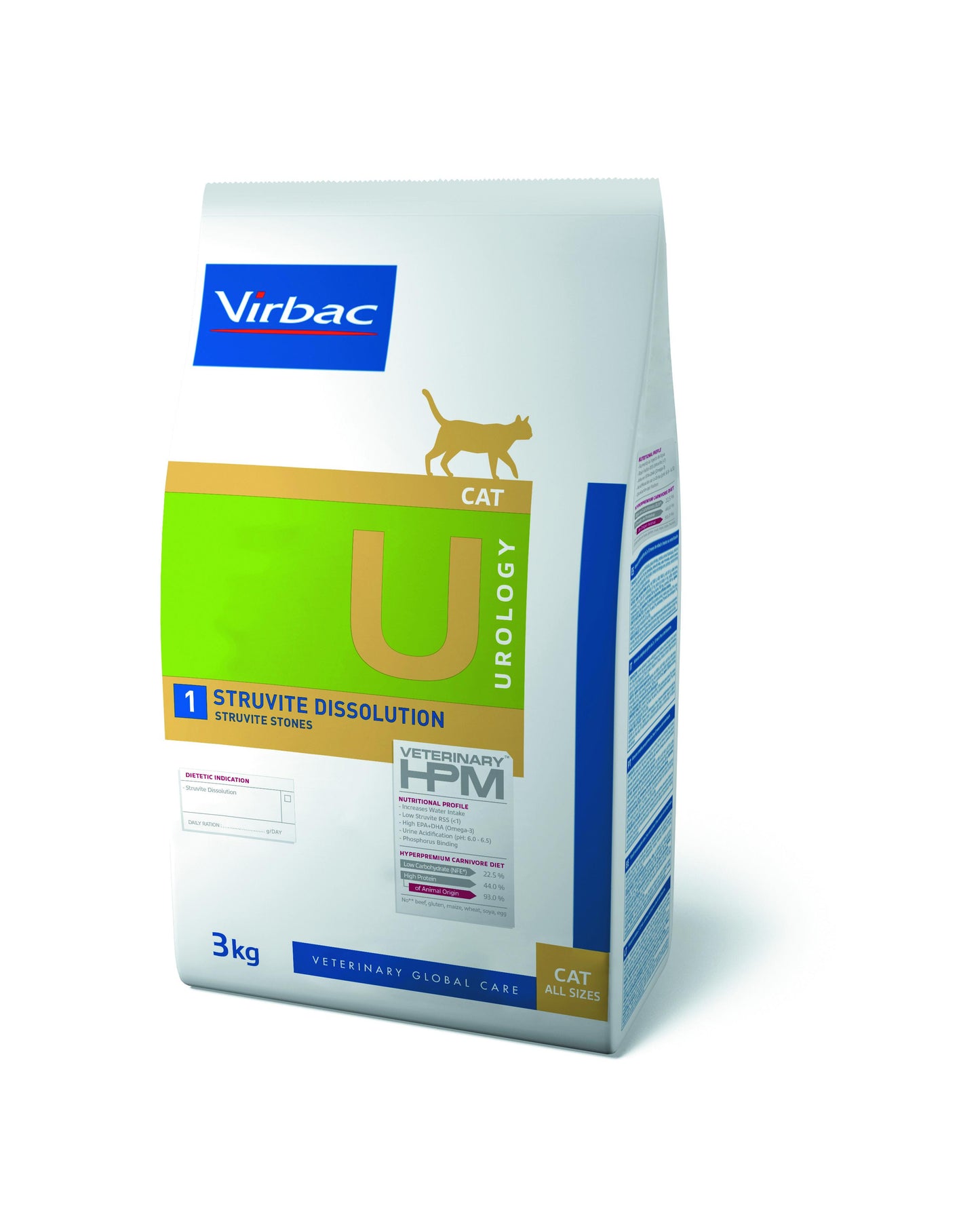 Virbac VETERINARY™ HPM U1 STRUVITE DISSOLUTION - ėdalas katėms struvitinių akmenų tirpinimui