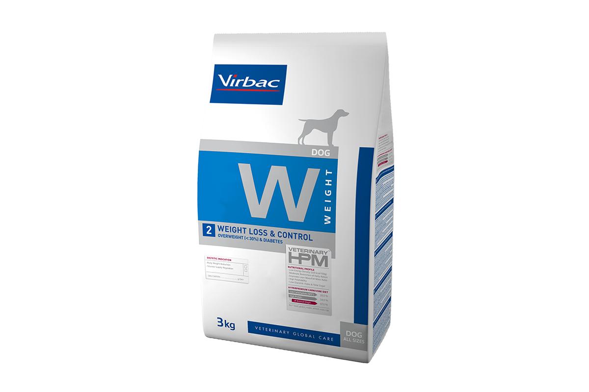 Virbac VETERINARY™ HPM W2 WEIGHT LOSS & CONTROL - ėdalas tinkamam svoriui palaikyti bei diabetu sergantiems šunims