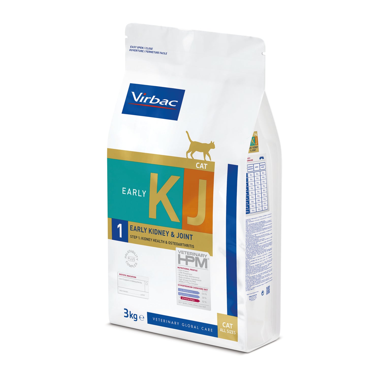 Virbac VETERINARY™ HPM KJ1 EARLY KIDNEY and JOINT SUPPORT - ėdalas katėms sąnarių funkcijai palaikyti