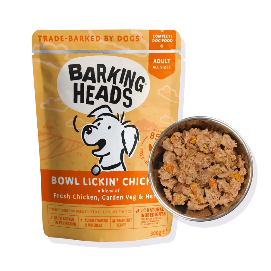 BARKING® HEADS Bowl Lickin' Chicken konservuotas ėdalas su vištiena