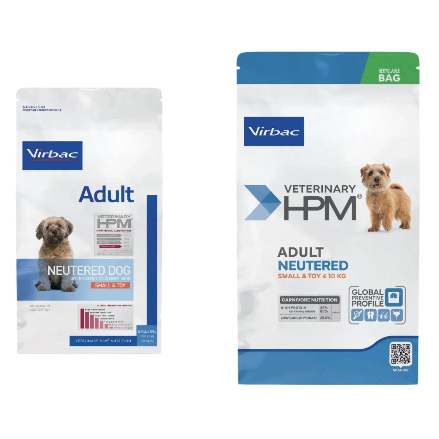 Virbac VETERINARY™ HPM Adult NEUTERED DOG SMALL & TOY - mažų veislių sterilizuotiems šunims