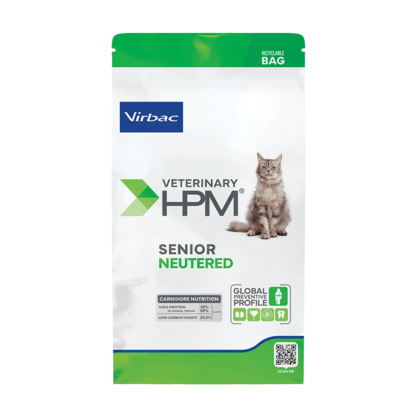 Virbac VETERINARY™ HPM Senior NEUTERED CAT - ėdalas vyresnio amžiaus sterilizuotoms katėms
