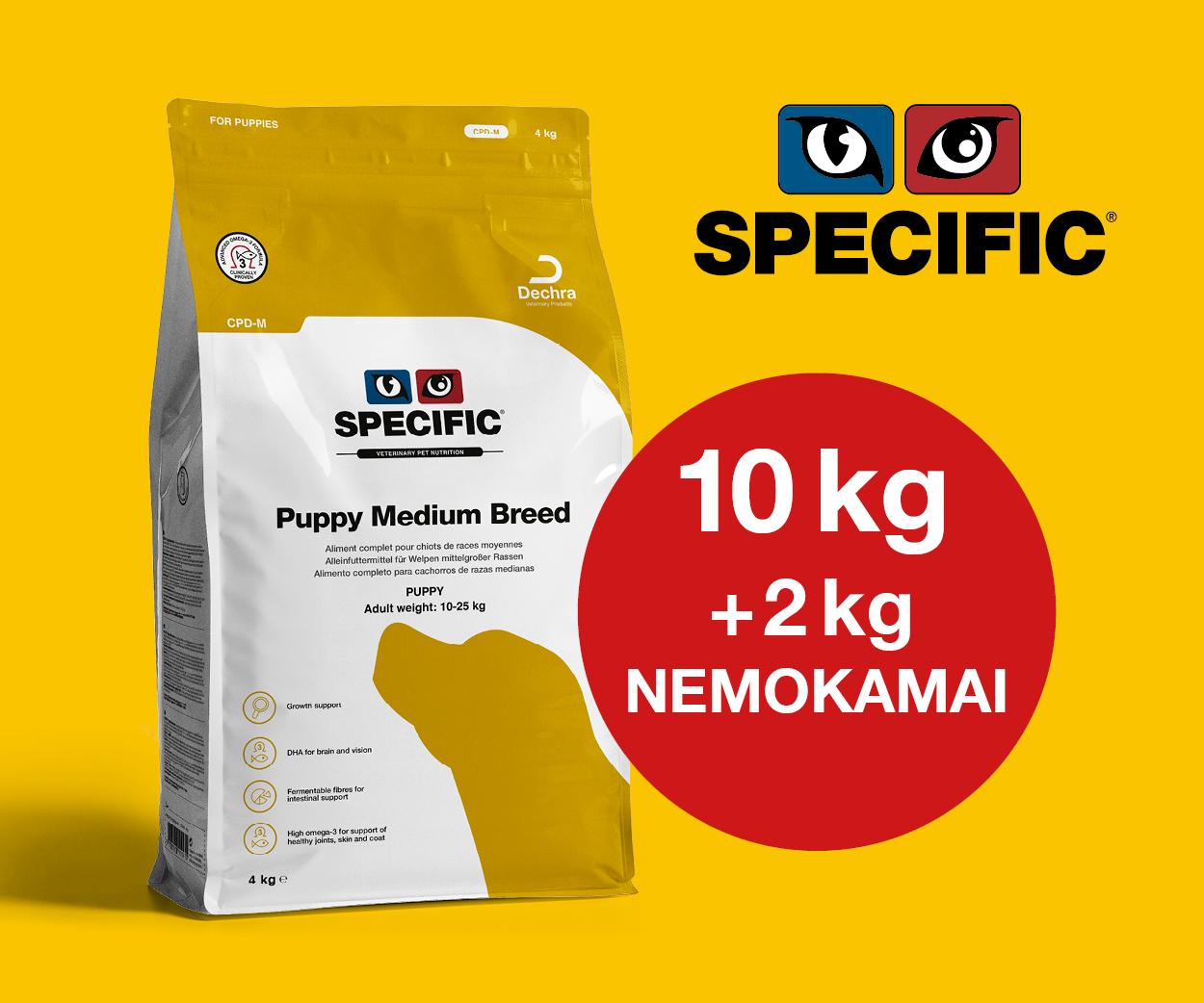 SPECIFIC® PUPPY Medium Breed CPD-M - ėdalas vidutinio dydžio šuniukams