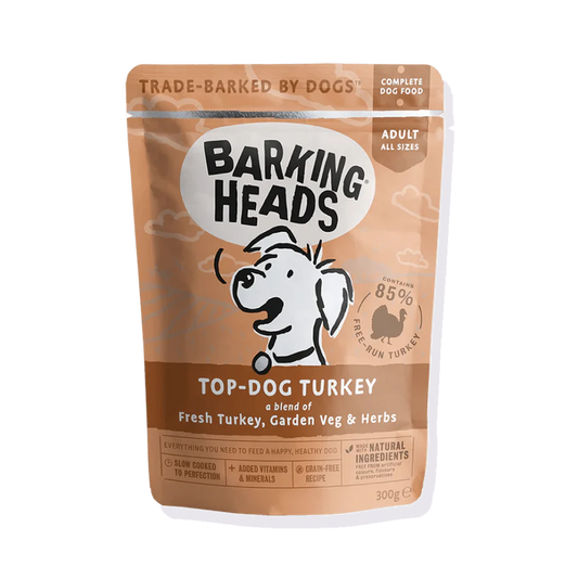 BARKING® HEADS TOP – DOG TURKEY konservuotas ėdalas su kalakutiena