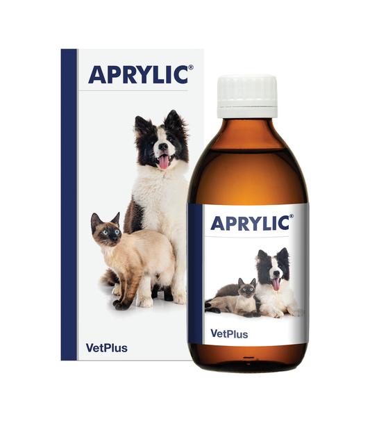 APRYLIC® papildas, padedantis palaikyti šunų ir kačių smegenų veiklą
