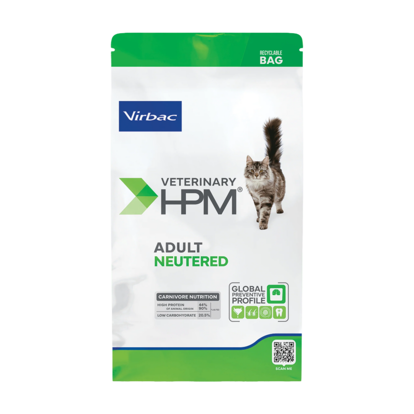 Virbac VETERINARY™ HPM Adult NEUTERED CAT - ėdalas suaugusioms sterilizuotoms katėms