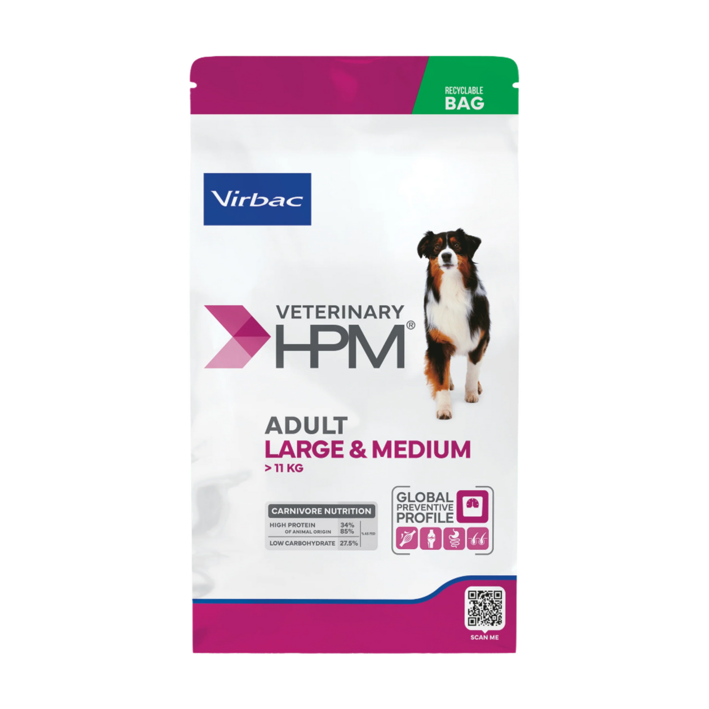 Virbac VETERINARY™ HPM Adult LARGE & MEDIUM - ėdalas suaugusiems šunims