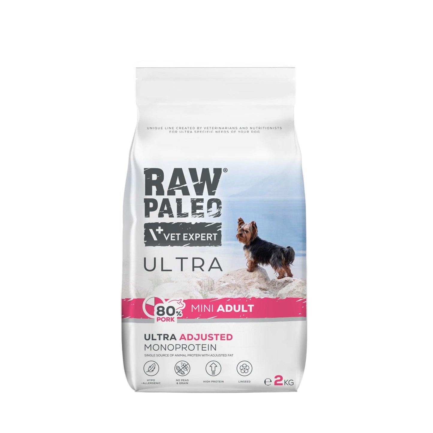 RAW PALEO® ULTRA MINI ADULT vieno baltymo ėdalas su kiauliena