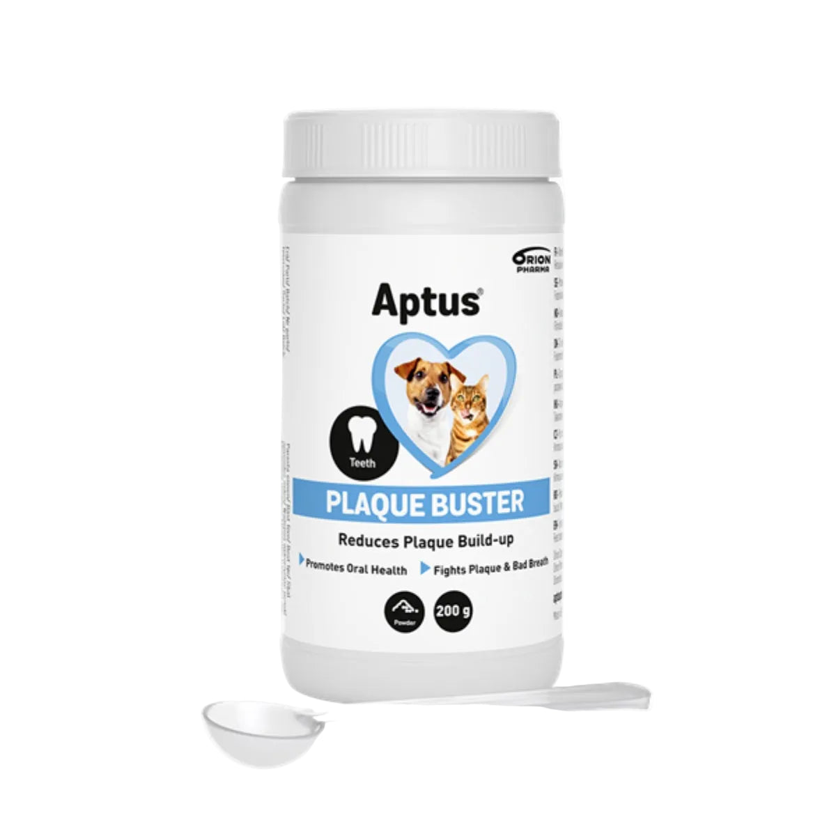 Aptus PLAQUE BUSTER papildas šunims ir katėms dantų apnašoms šalinti