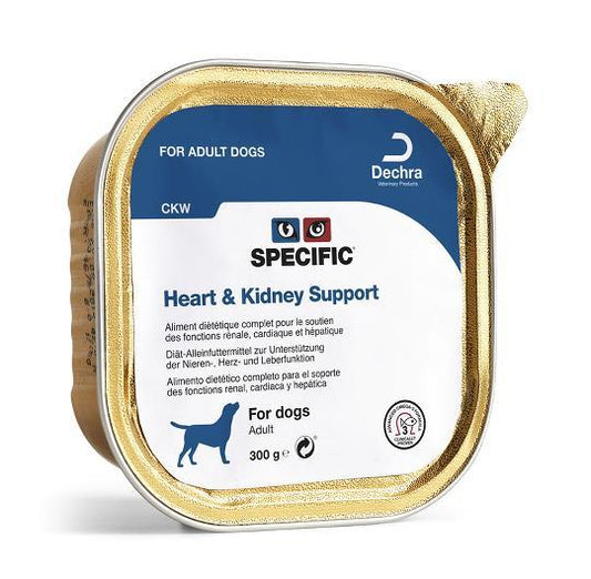 SPECIFIC® Heart & Kidney Support CKW 6x300g - konservuotas ėdalas šunims esant širdies, inkstų, kepenų nepakankamumui