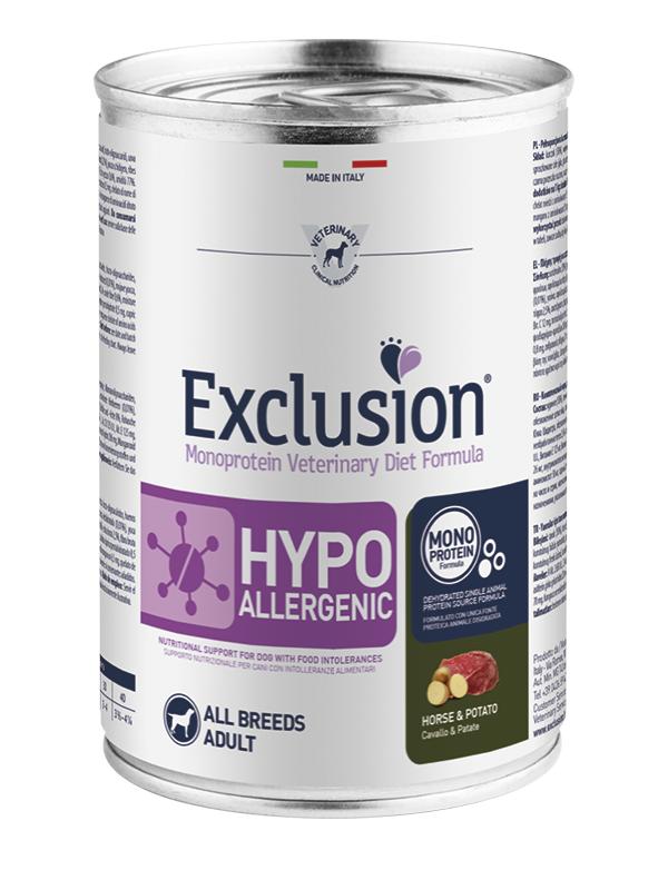 Exclusion® HYPOALLERGENIC su arkliena ir bulvėmis