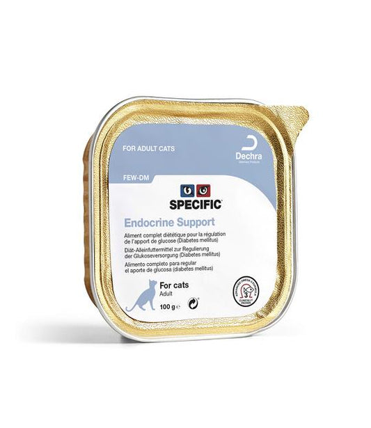SPECIFIC® Endocrine Support FEW-DM 7x100g - konservuotas ėdalas diabetu sergančioms katėms