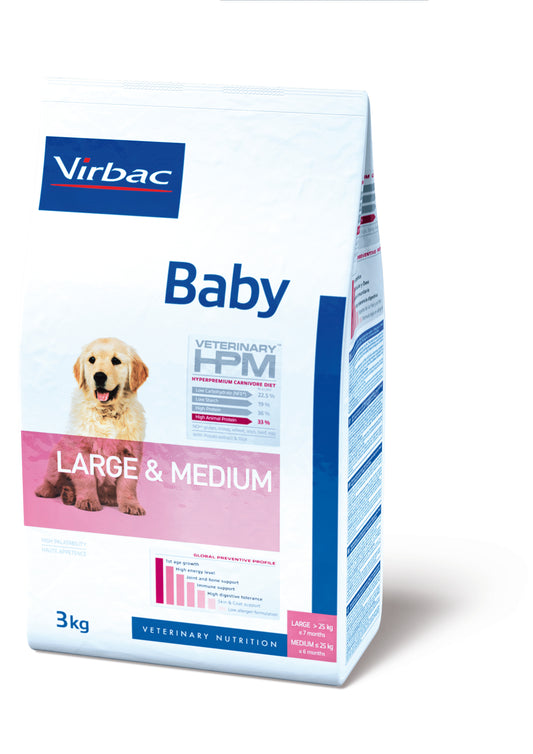 Virbac VETERINARY™ HPM Baby LARGE & MEDIUM - ėdalas didelių veislių šuniukams