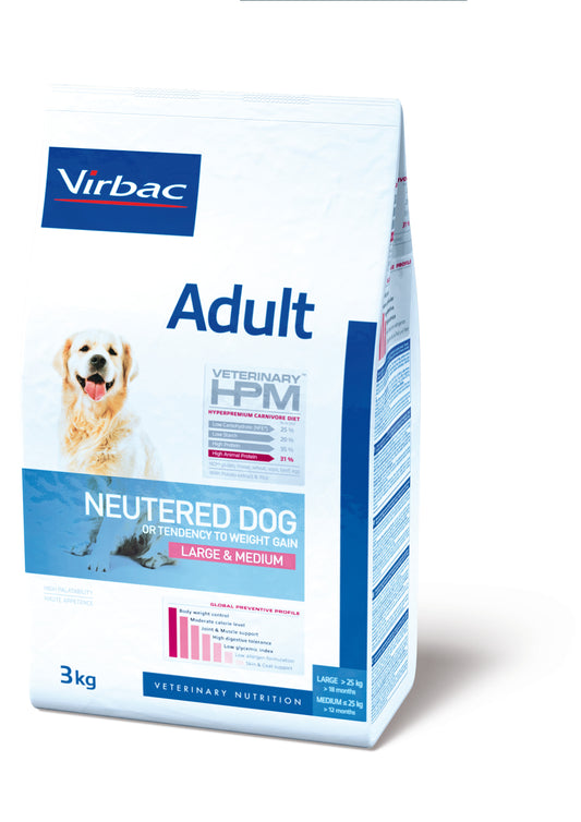 Virbac VETERINARY™ HPM Adult NEUTERED DOG LARGE & MEDIUM - suaugusiems sterilizuotiems šunims