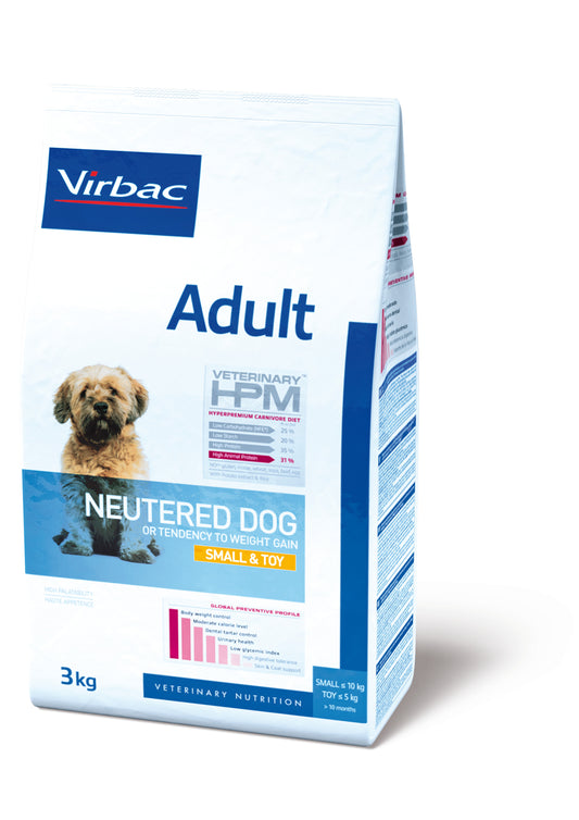 Virbac VETERINARY™ HPM Adult NEUTERED DOG SMALL & TOY - mažų veislių sterilizuotiems šunims