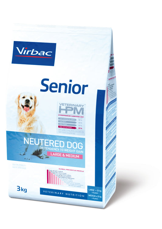 Virbac VETERINARY™ HPM Senior NEUTERED DOG LARGE&MEDIUM - ėdalas senyviems sterilizuotiems šunims