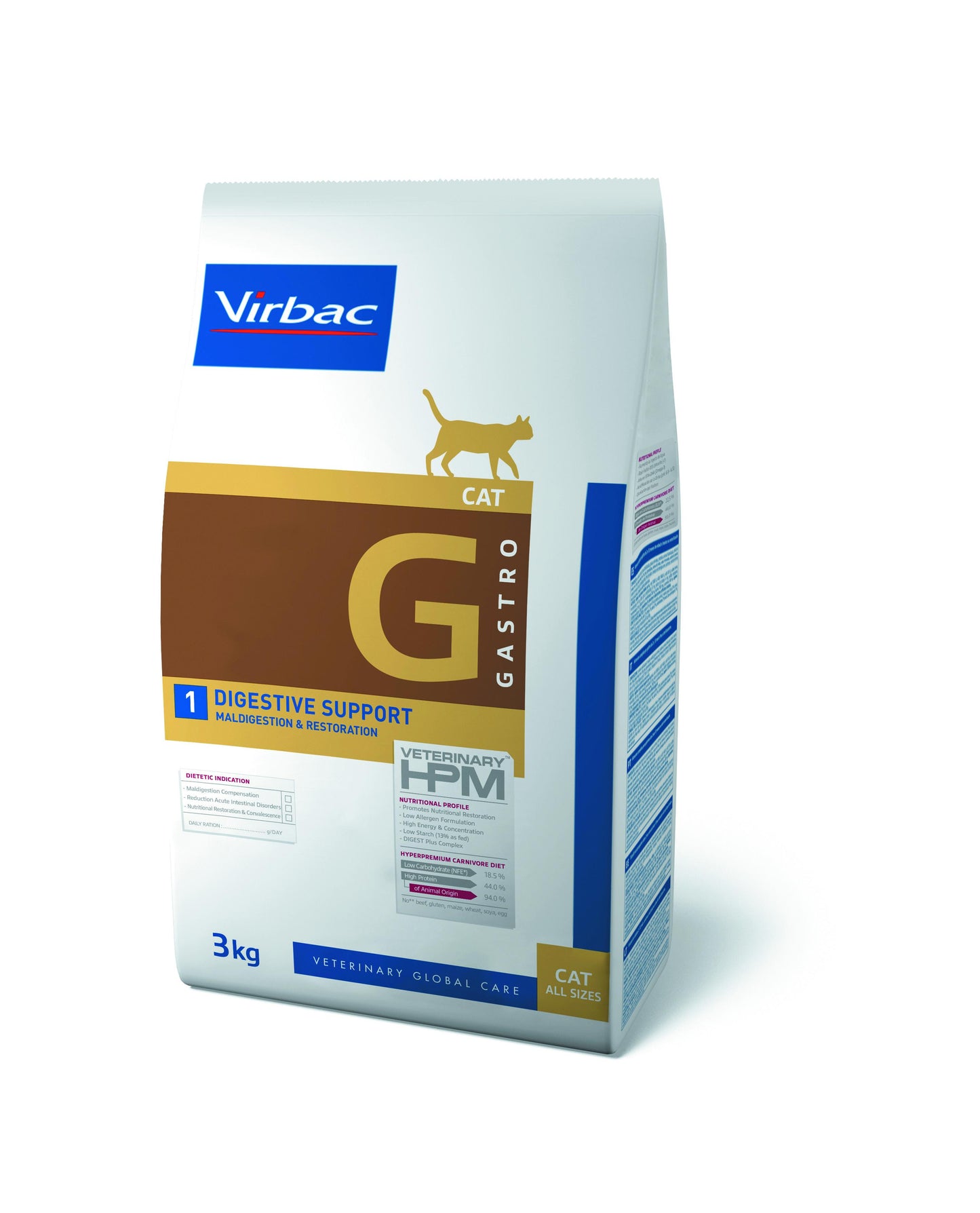 Virbac VETERINARY™ HPM G1 DIGESTIVE SUPPORT - ėdalas katėms virškinimo sutrikimams atstatyti